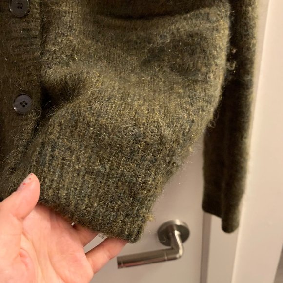 Rare CHLOE SEVIGNY for OPENING CEREMONY Green Mohair Cardigan - Picture 9 of 10